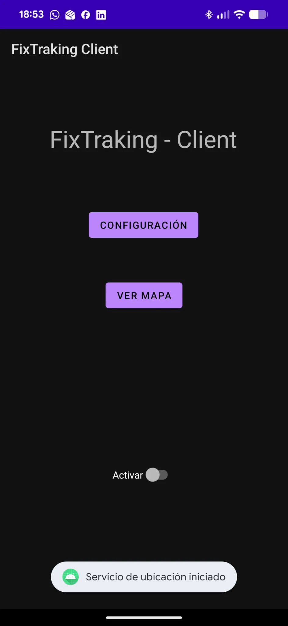 Sistema Basico de Traking Screenshot